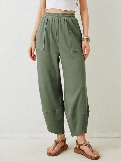 Lovelet Elastic Waist Wide Leg Pants